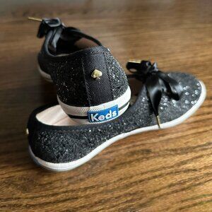 Keds x Kate Spade New York Champion - Black Glitter - Size 6.5 US
